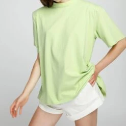 T-Shirt With Loose Back In Pastel-Green -Transcend Sales t shirt with loose back in pastel green 014b12af9c61916c4590a8d75b1ecaba