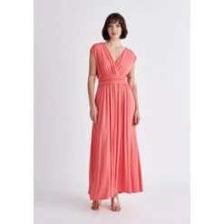 Tie-Back Jersey Dress - Pink & Purple -Transcend Sales tie back jersey dress 2c12a7307aa03e14ea56f54221d48039