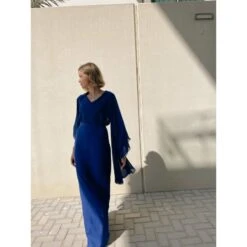 Hooded Chiffon Top- Blue -Transcend Sales tnlh0f64fk0it1eykuh5