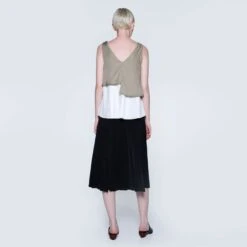 Michon Viscose Layered Reversible Top In Moss 12 Michon Viscose Layered Reversible Top In Moss -Transcend Sales tr0v61mozxvpdrzylsmx