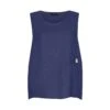 Linen Sleeveless Top - Blue