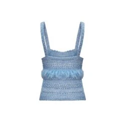 Blue Handmade Knit Top -Transcend Sales urb9smaraems2foxdkva