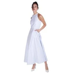 Striped Cotton Dress -Transcend Sales usg4ljg0zadr6dtsghnp