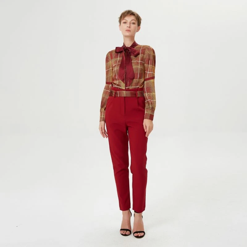 Bow-Tie Tartan Print Shirt 3 Bow-Tie Tartan Print Shirt - Image 3