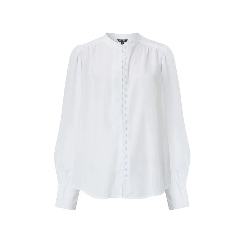 Annika Blouse With Tencel, Pure White 1 Annika Blouse With Tencel, Pure White
