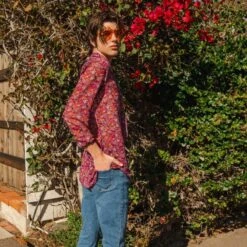 Cardamom Blossom Tie Front Top -Transcend Sales vsaettysj0mmwgntnke0