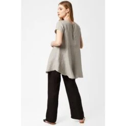 Linen Tunic - Navy - Taupe -Transcend Sales vspsfpjheqct9gnxqza5