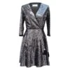 Santorini Dress In Gunmetal Sequin