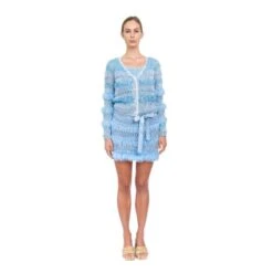 Blue Handmade Knit Top -Transcend Sales wcm7khf846iaaiemhep3