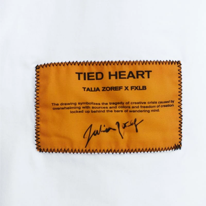 White Jersey Tee Tied Heart 4 White Jersey Tee Tied Heart - Image 4