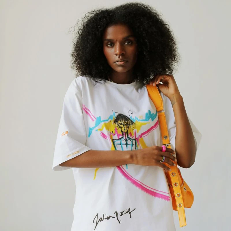 White Jersey Tee Tied Heart 6 White Jersey Tee Tied Heart - Image 6