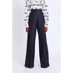 Dikamba Wide Leg Trousers - Indigo -Transcend Sales wide leg trousers 7c6c7d934fb9bfd44e69d075844a76ad