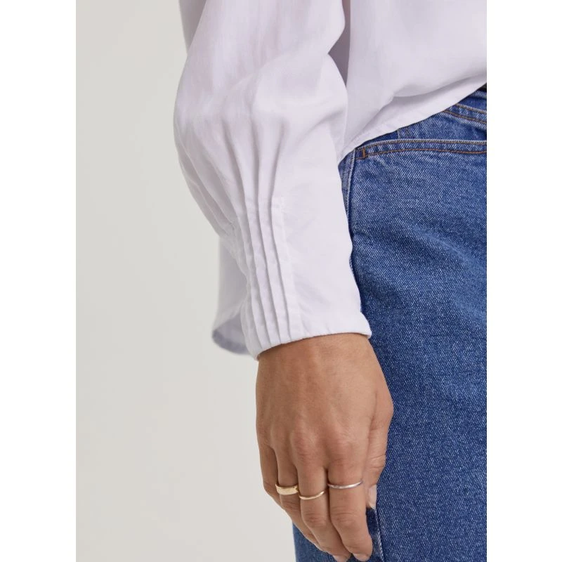 Annika Blouse With Tencel, Pure White 5 Annika Blouse With Tencel, Pure White - Image 5