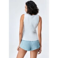Women Tencel Short Pant - Blue -Transcend Sales women tencel short pant 7b784e65164cab9804fc6f8e57bd55c4