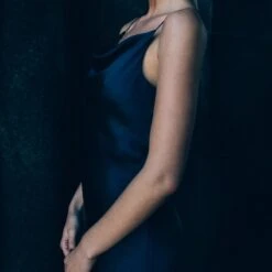 Midi Slip Dress - Blue -Transcend Sales wuxlnthqsvpgs2t9xrcq