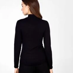 Women's Mock-Neck Black -Transcend Sales xbgr4vpn4w9qhtrsr6aj