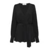 Delilah Wrap Blouse Black