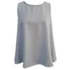 Cleo Sleeveless Flare Tunic In Light Grey