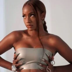 Latex Crop Top - Jade Green -Transcend Sales ypxy7qrtrxbks5sbwpro