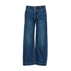 Hi-Rise Wide Leg Crop Jeans In Colorado