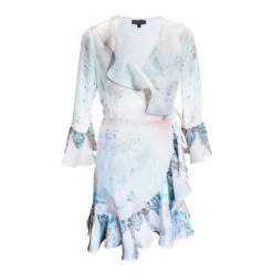 Silk Wrap Dress Mini - White