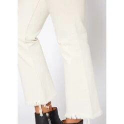 Farrah Kick Flare Jeans In Bone -Transcend Sales zkoantbzaxrblamcvemz