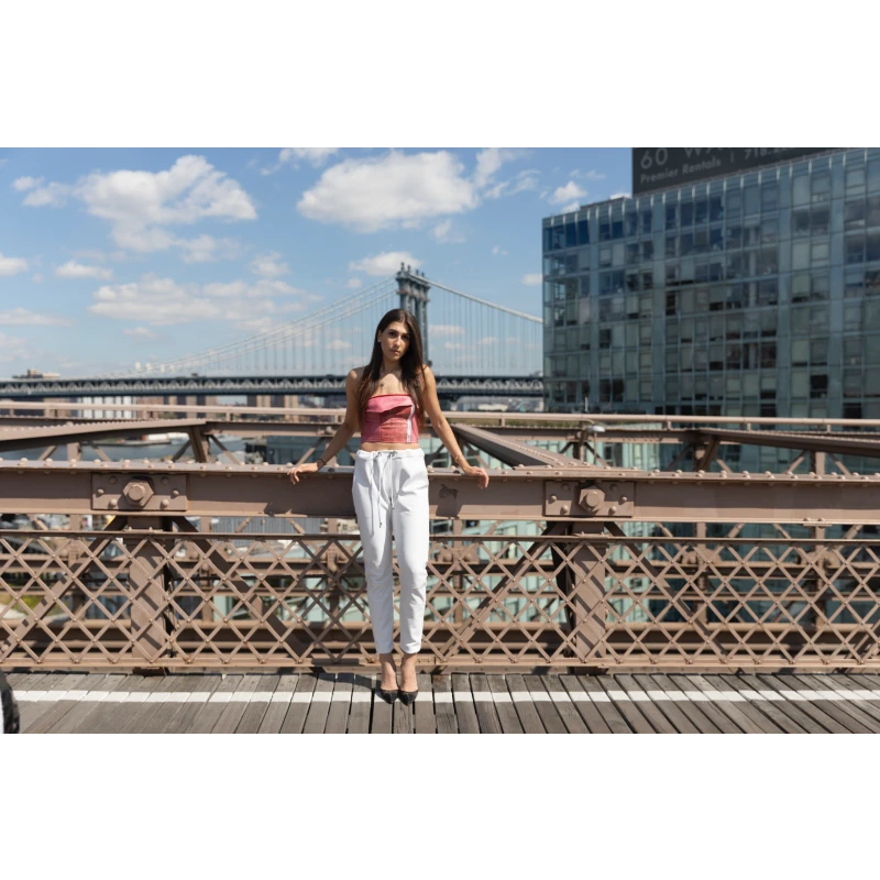 Red Leather Crop Top 5 Red Leather Crop Top - Image 5