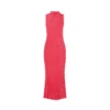 Lana Pink Fitted High Neck Dress