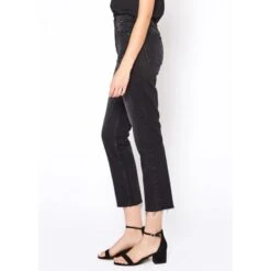 Astoria High Rise Straight Crop Jeans In Washed Black -Transcend Sales zyzdf3nz2n2zy0daihj4